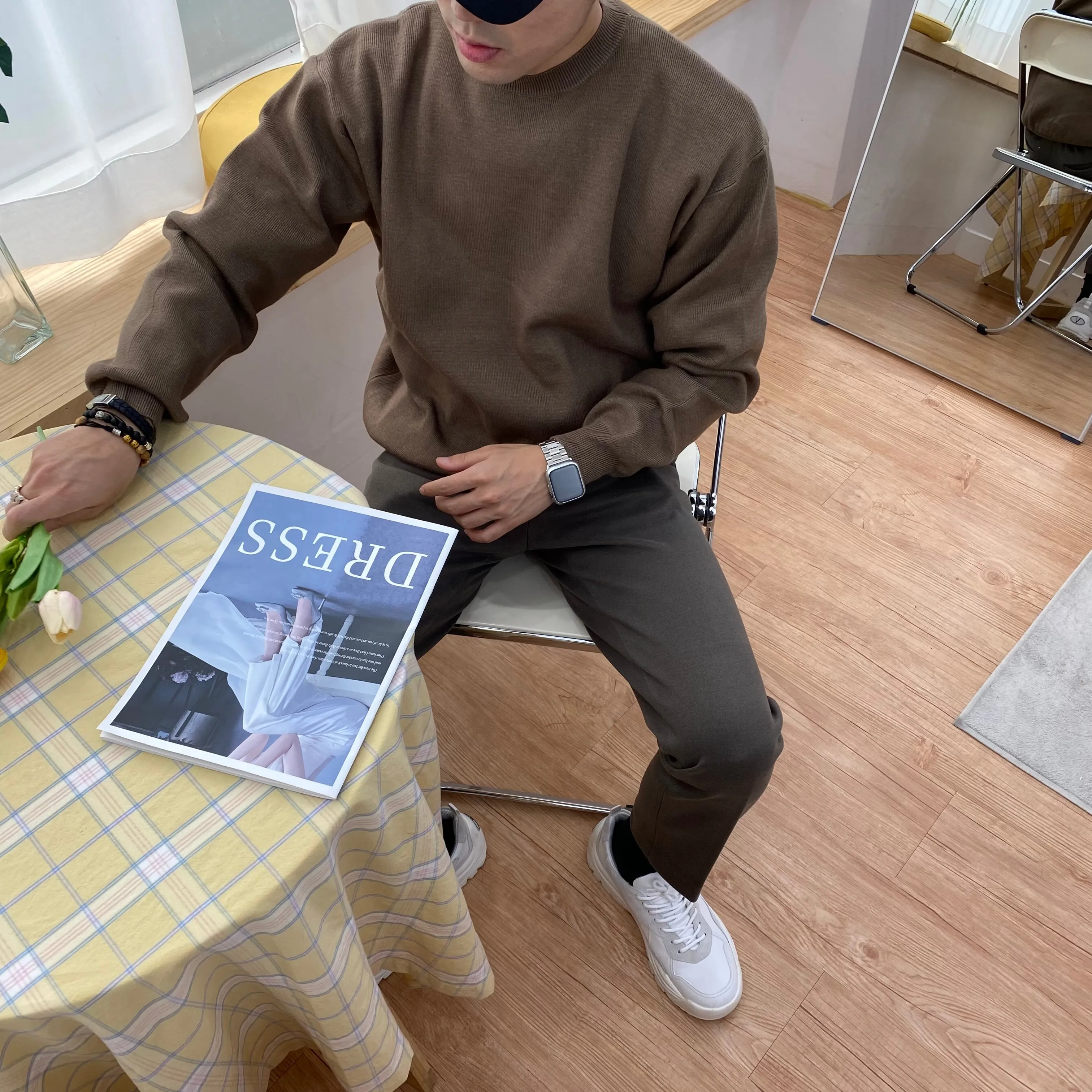 [Korean Style] Cashmere blended Round Knitted Sweaters