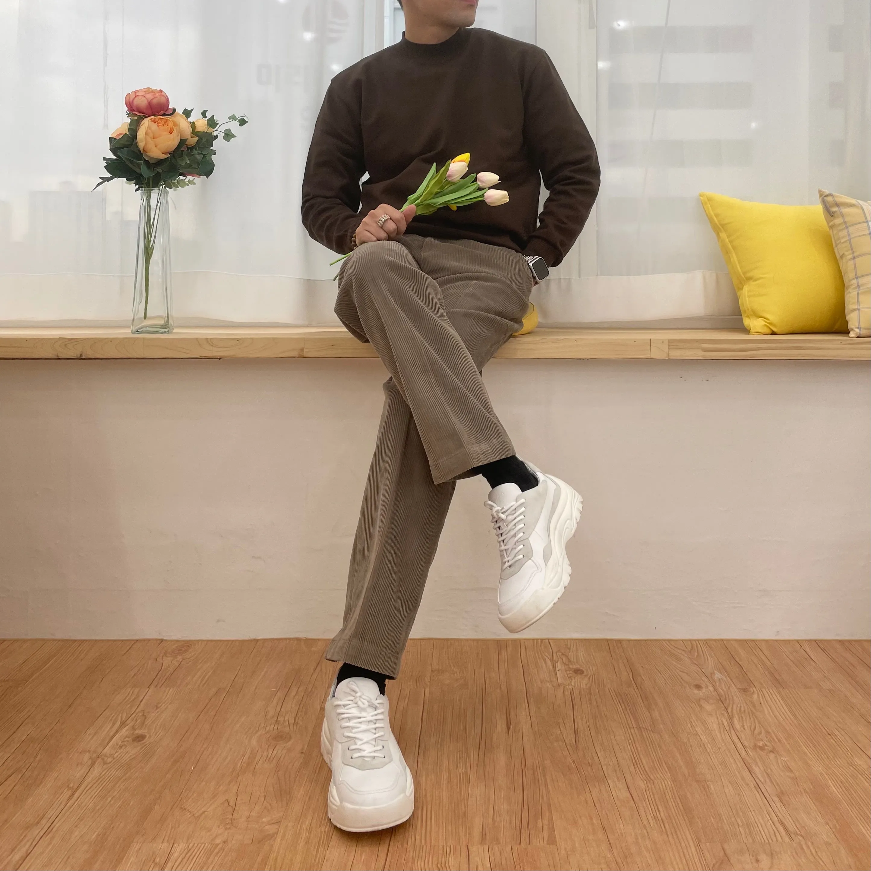 [Korean Style] Cashmere blended Round Knitted Sweaters