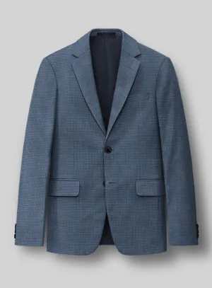 London Loom Blue Abelardo Wool Silk Linen Jacket