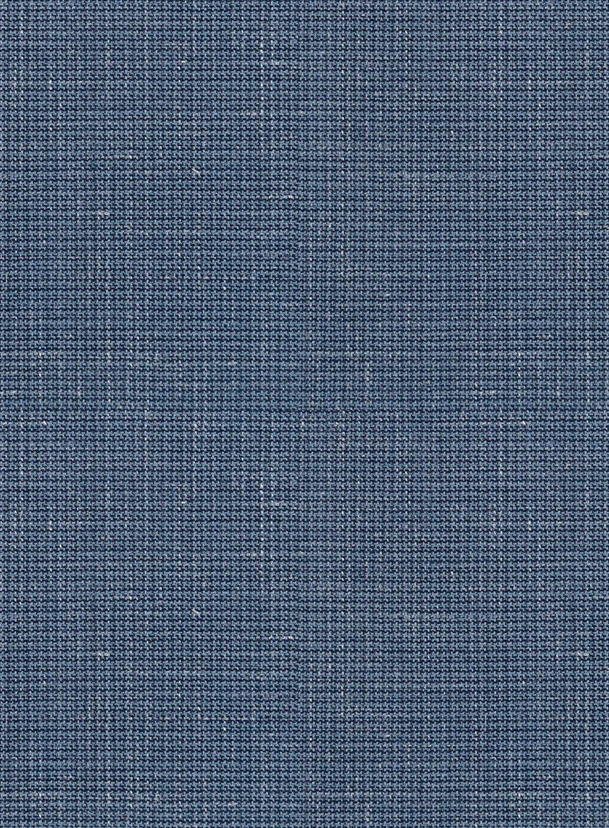 London Loom Blue Abelardo Wool Silk Linen Jacket