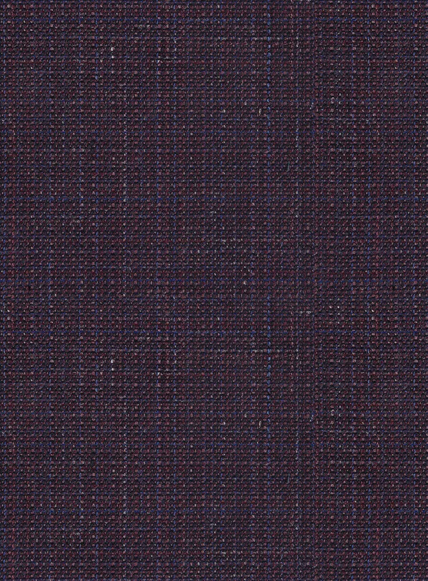 London Loom Wine Ilaria Wool Silk Linen Jacket