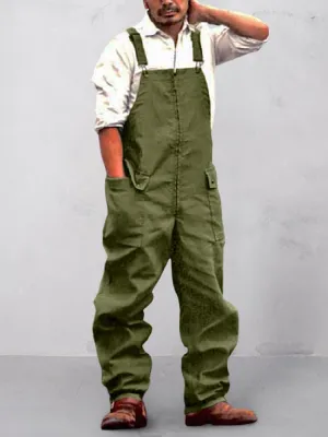 Loose Overalls Pants with Pockets
