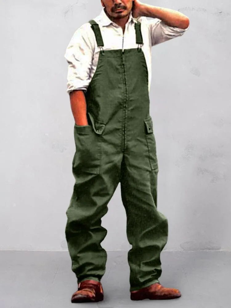 Loose Overalls Pants with Pockets