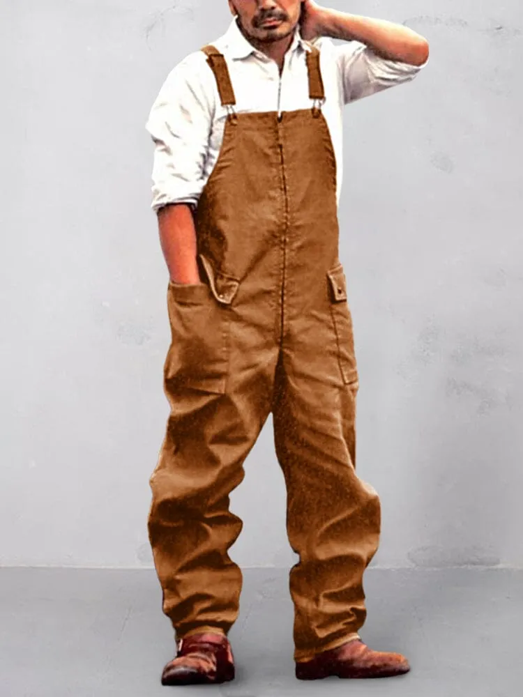 Loose Overalls Pants with Pockets