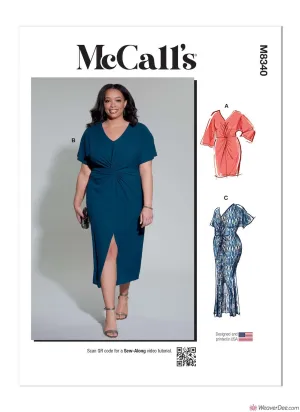 McCall's Pattern M8340 Women's Knit Dress