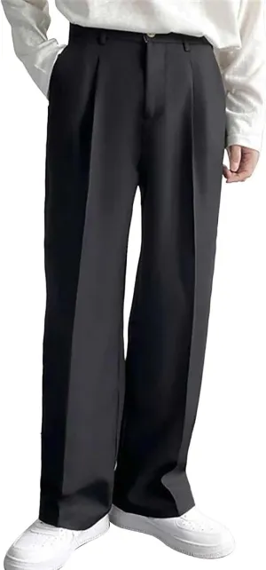 Mens Corduroy Joggers Pants Men's Linen Double Pleated Front Bag Straight Tube Solid Color Comfortable Chino Cargo