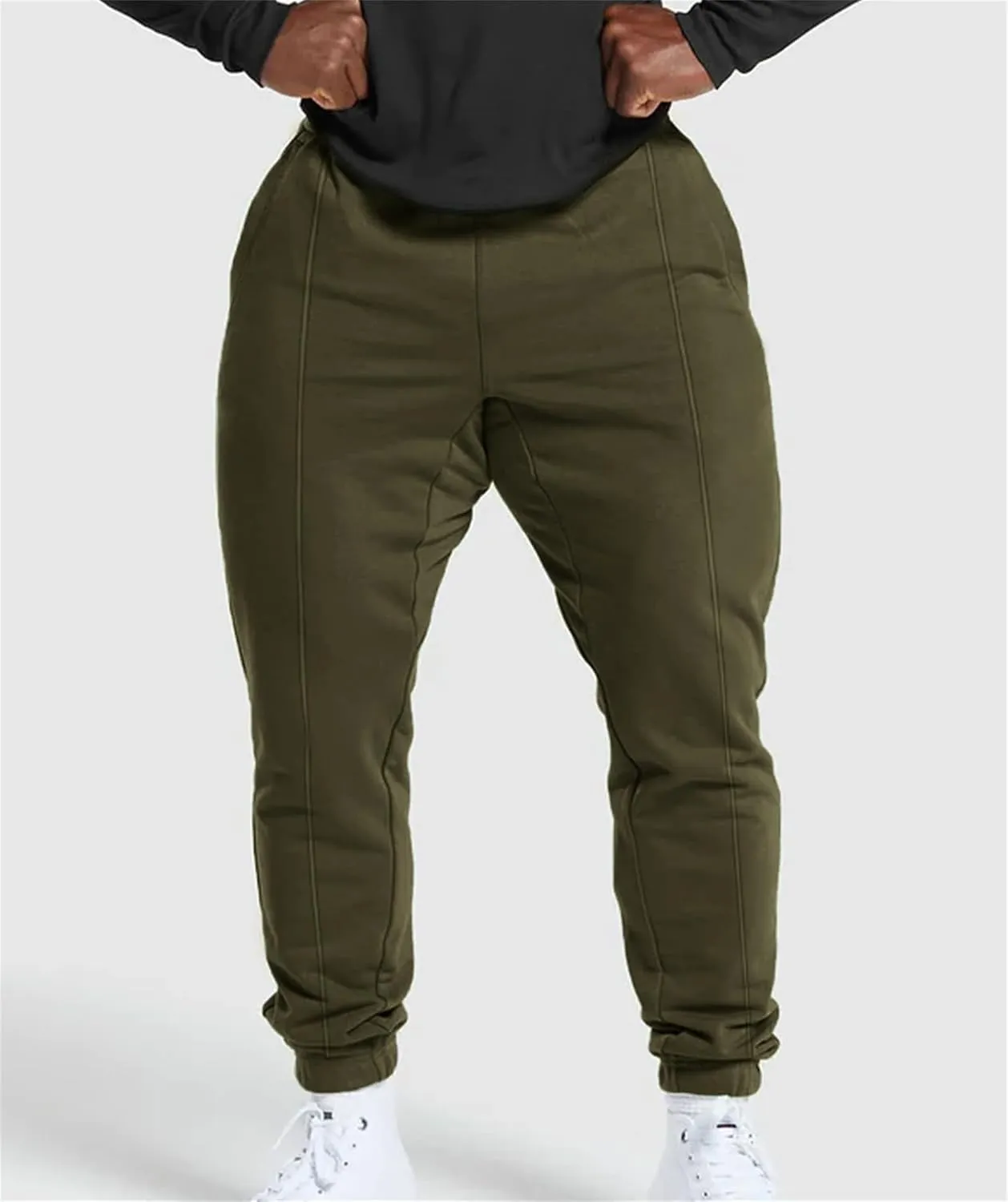 Men's Workout Tapered Pants Stripe Drawstring Sweatpants Slim Fit Solid Baggy Pants Gym Athletic Joggers Sweatpants