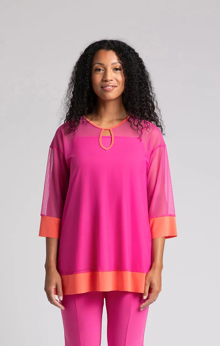 Mesh Keyhole Tunic