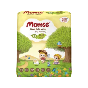 MOMSE BABY DIAPERS XL-5 JUNIOR 12-17 KG 68PCS