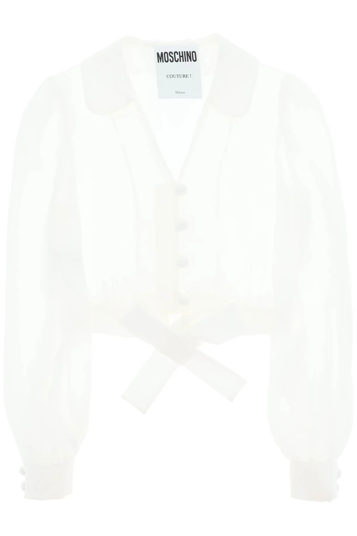 Moschino cropped silk shirt