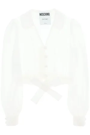 Moschino cropped silk shirt
