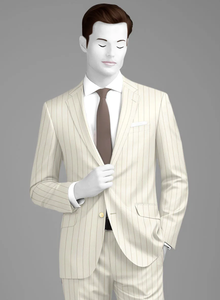 Napolean Tullio Stripe Ivory Wool Jacket