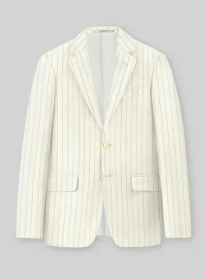 Napolean Tullio Stripe Ivory Wool Jacket