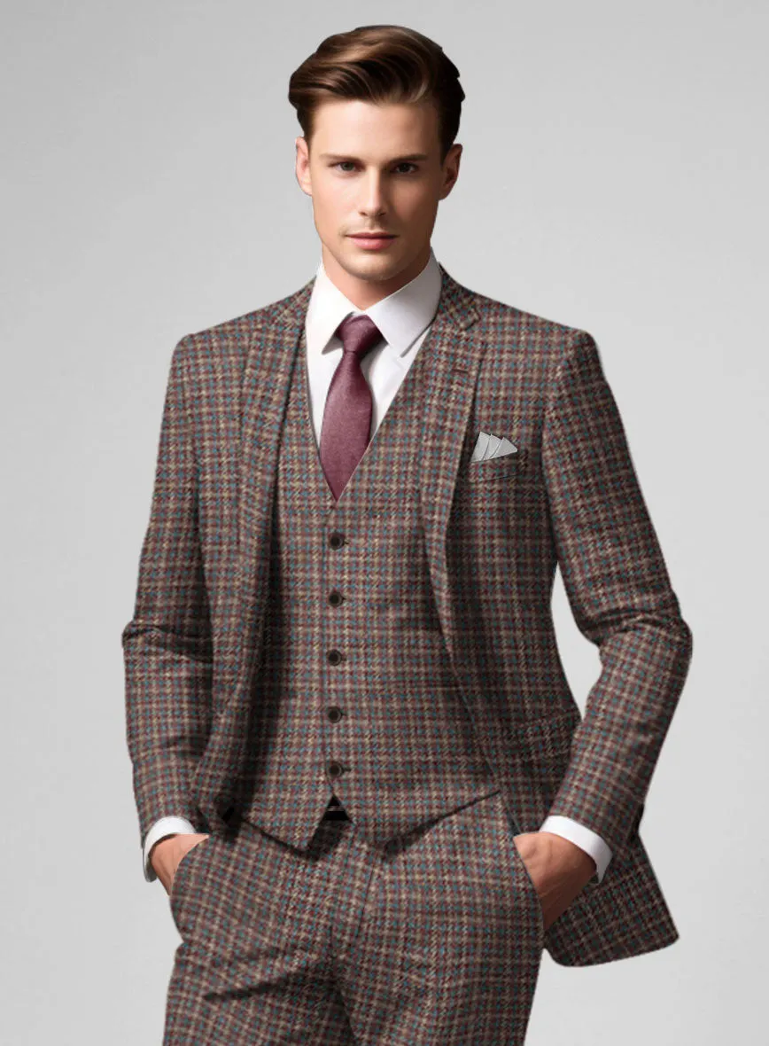Noble Gabriela Check Wool Silk Linen Jacket