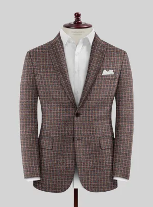 Noble Gabriela Check Wool Silk Linen Jacket