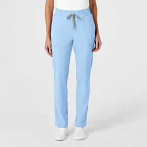 RENEW Women's High Waist Slim Leg Scrub Pant - Powder Blue
