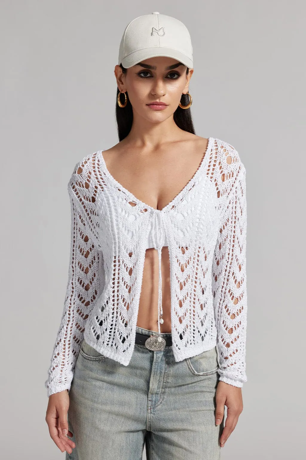Resort Style Hollow Crochet Top