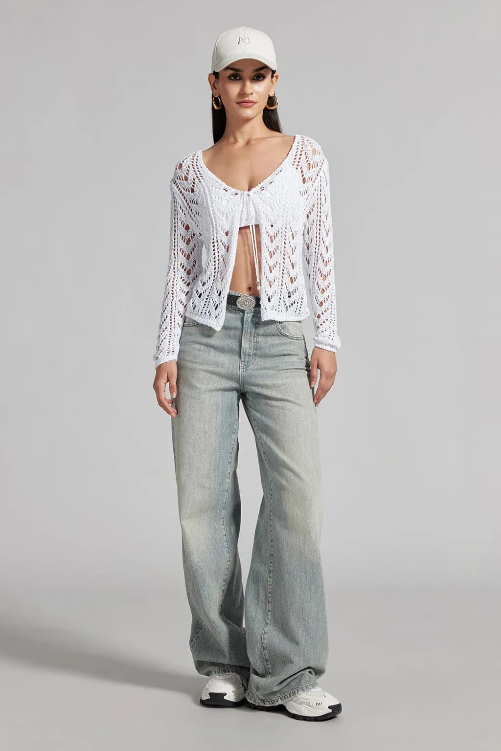 Resort Style Hollow Crochet Top