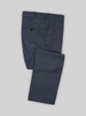 Scabal Londoner Olfoda Checks Blue Wool Pants