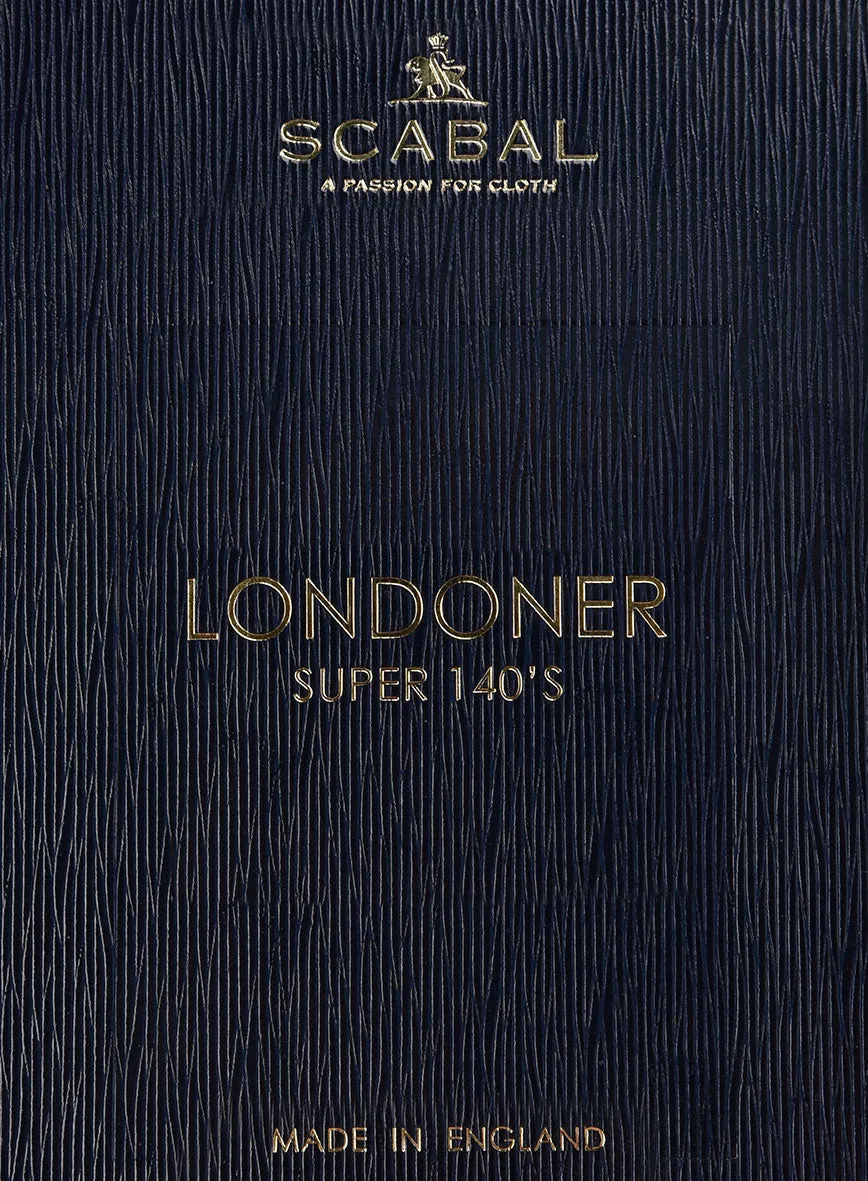 Scabal Londoner Olfoda Checks Blue Wool Pants