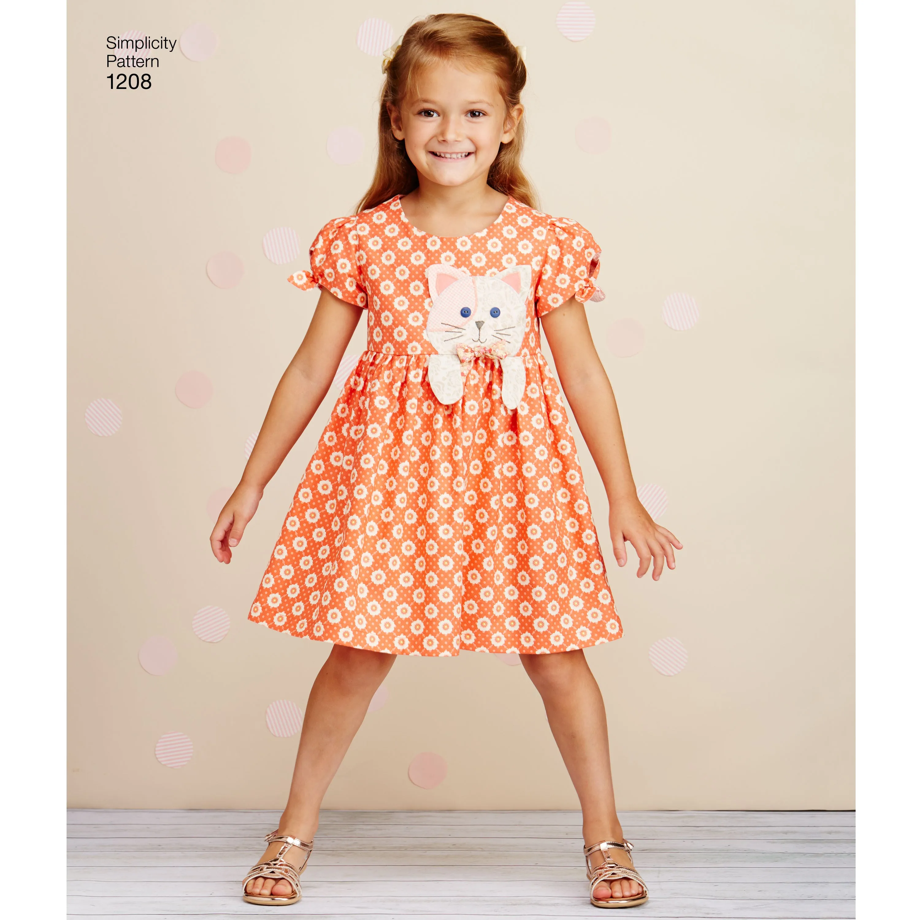 Simplicity Pattern S1208 Girls' Dresses & Headbands