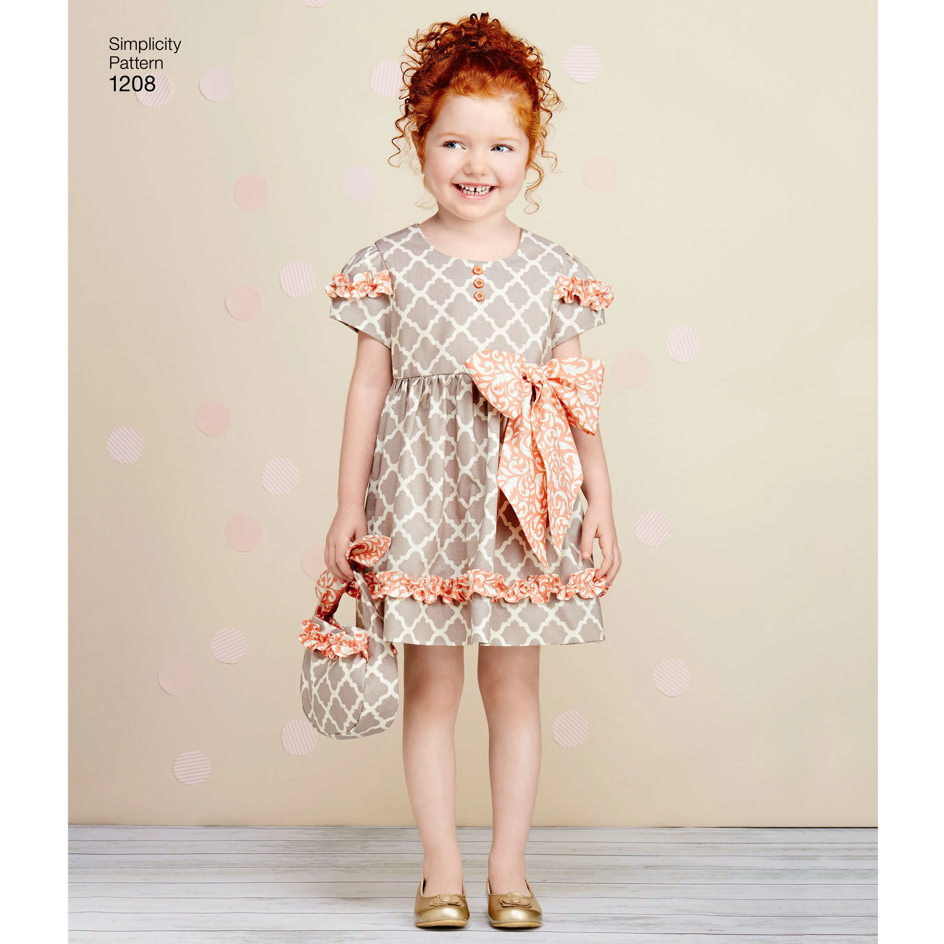 Simplicity Pattern S1208 Girls' Dresses & Headbands