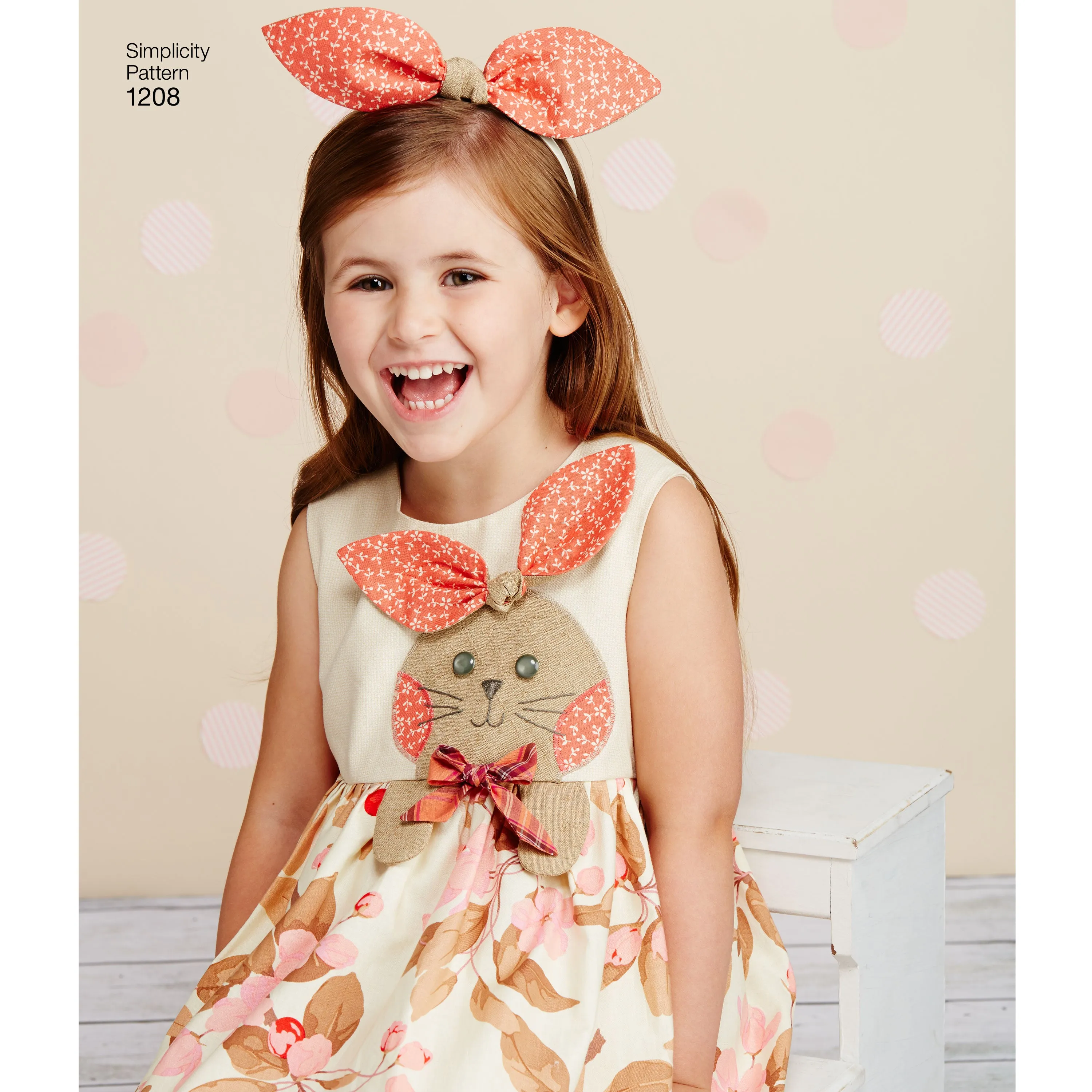 Simplicity Pattern S1208 Girls' Dresses & Headbands