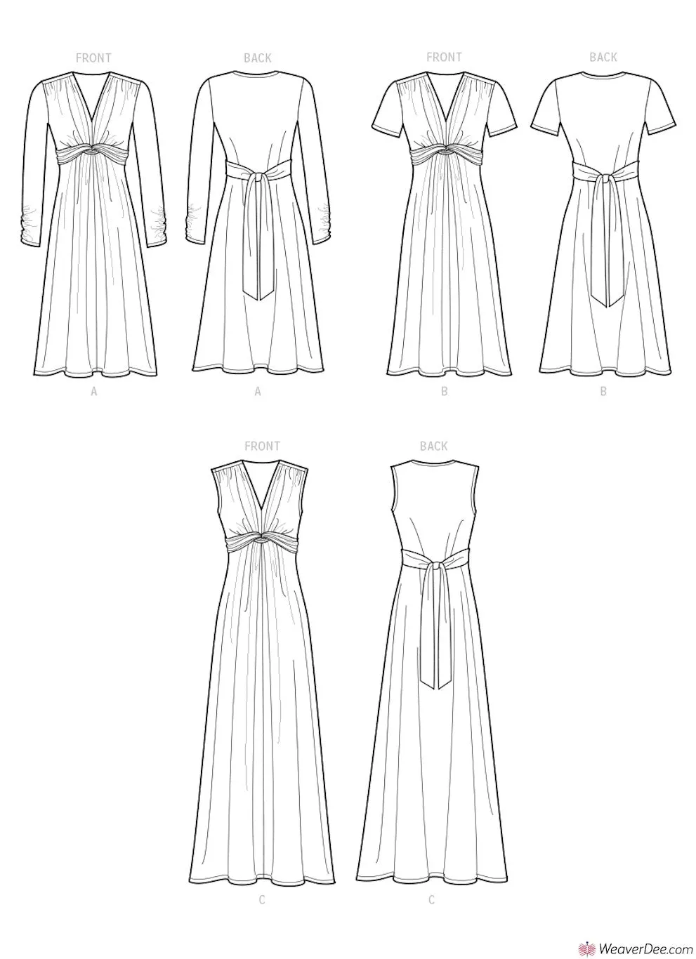 Simplicity Pattern S9600 Misses' Knit Dresses