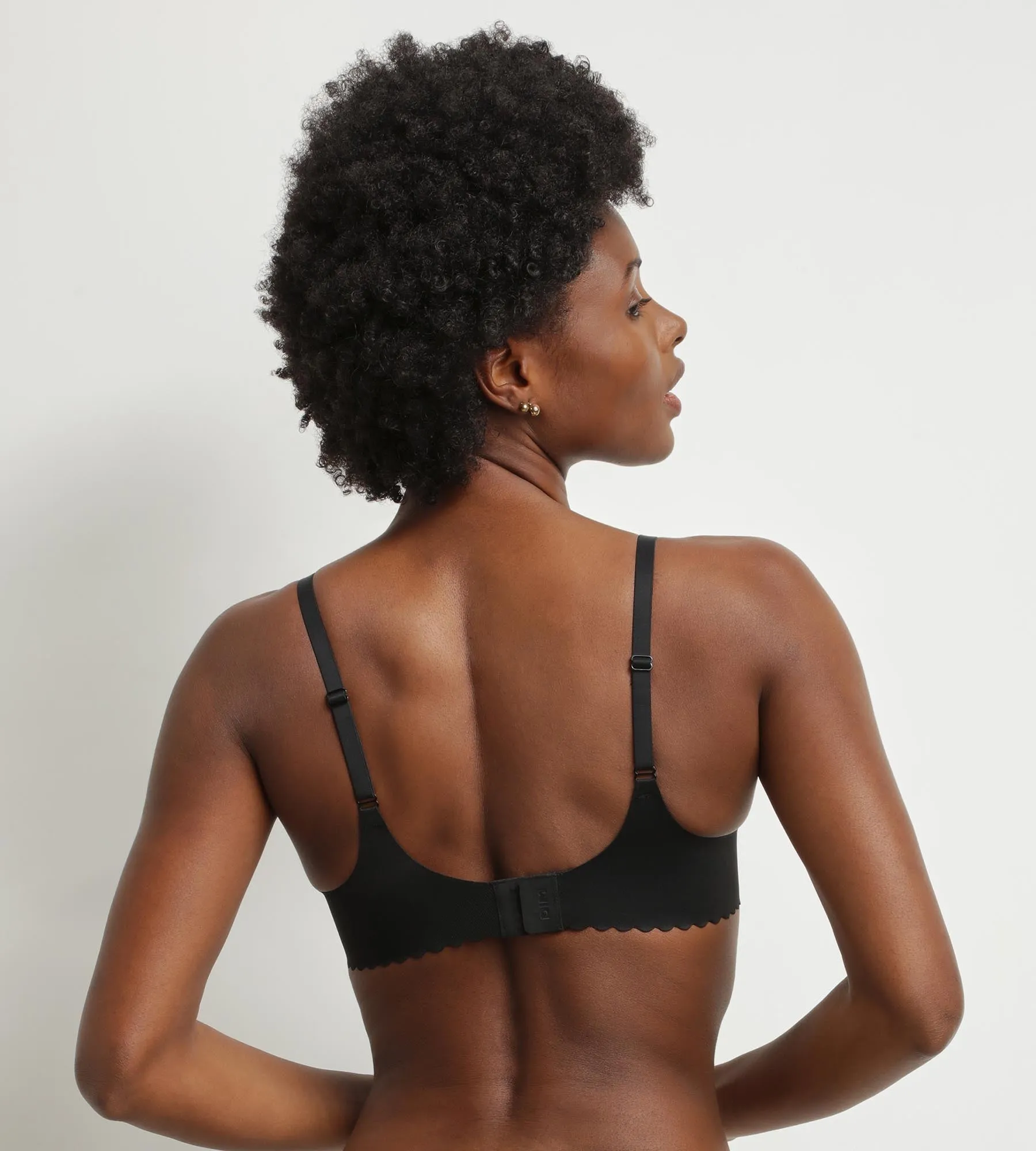 Soutien-gorge foulard à armatures en microfibre Noir Dim Body Touch
