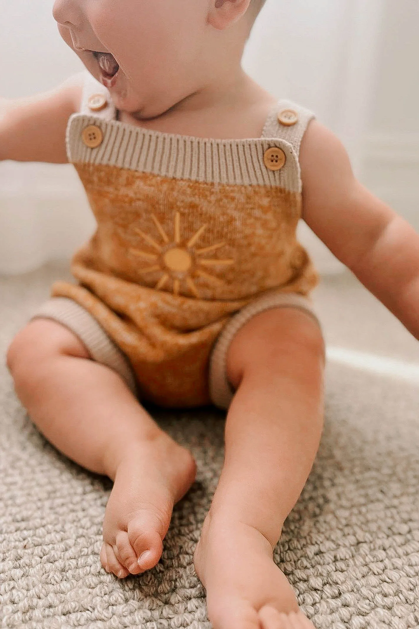 SUNNY DREAMS KNIT OVERALLS / MUSTARD