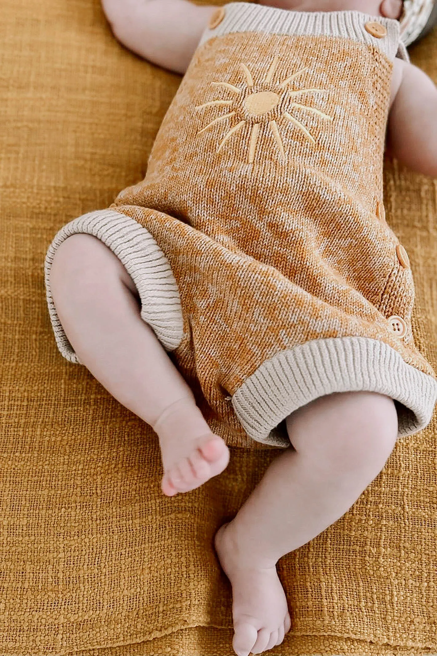 SUNNY DREAMS KNIT OVERALLS / MUSTARD