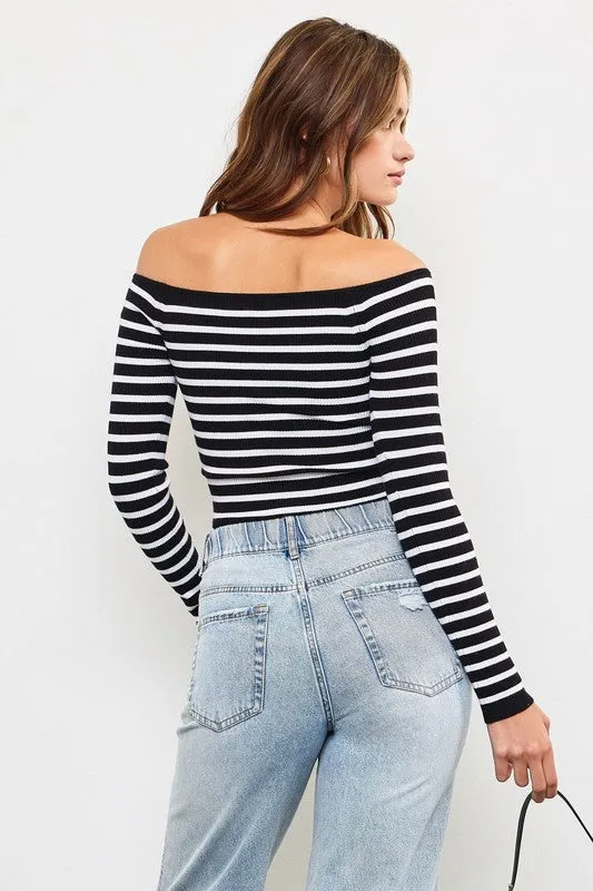The Cristy top-Black/White