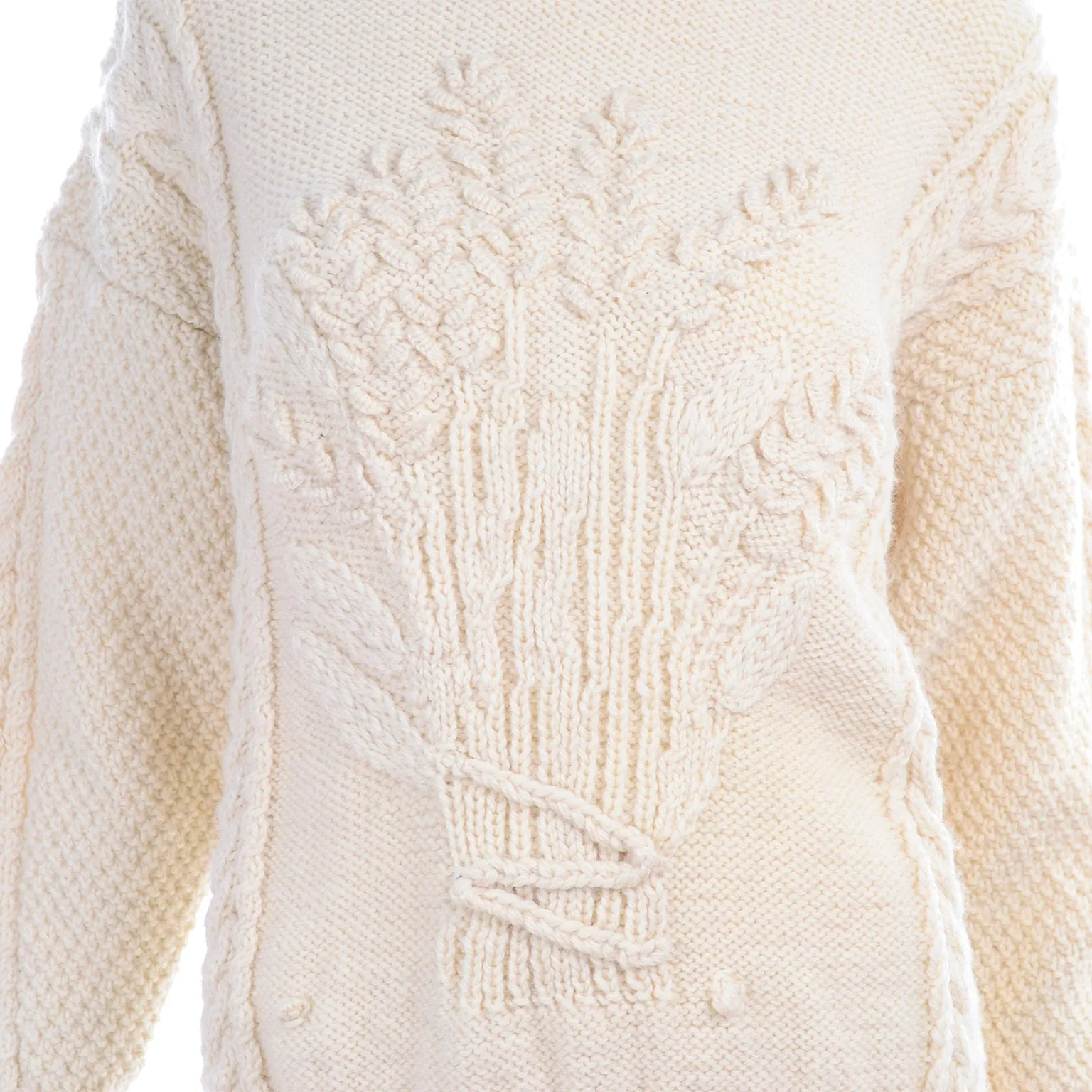 Vintage Norm Thompson Wool Fisherman's Sweater