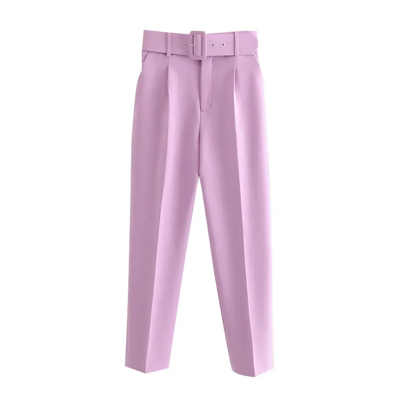 Voila Belted eyelet pegged High Waist Trousers
