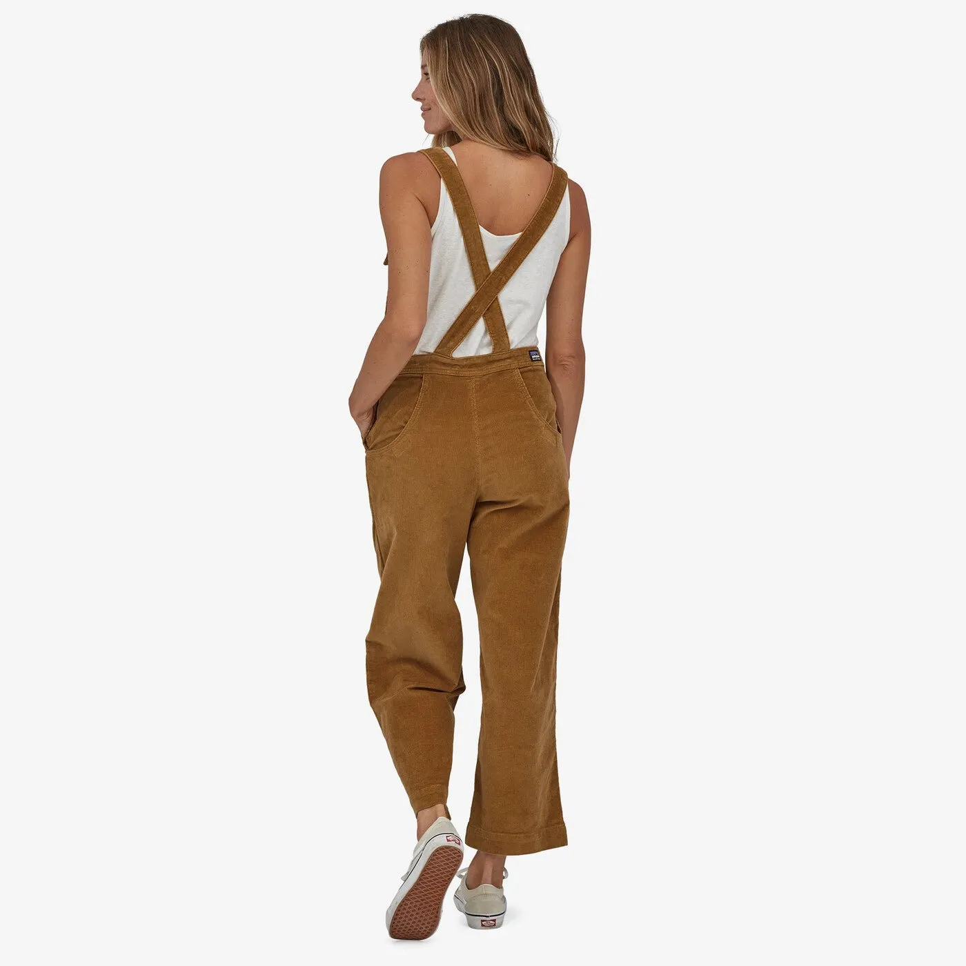 W STAND UP CROPPED CORDUROY OVERALLS