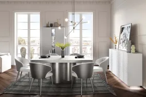 Wave Dining White Set