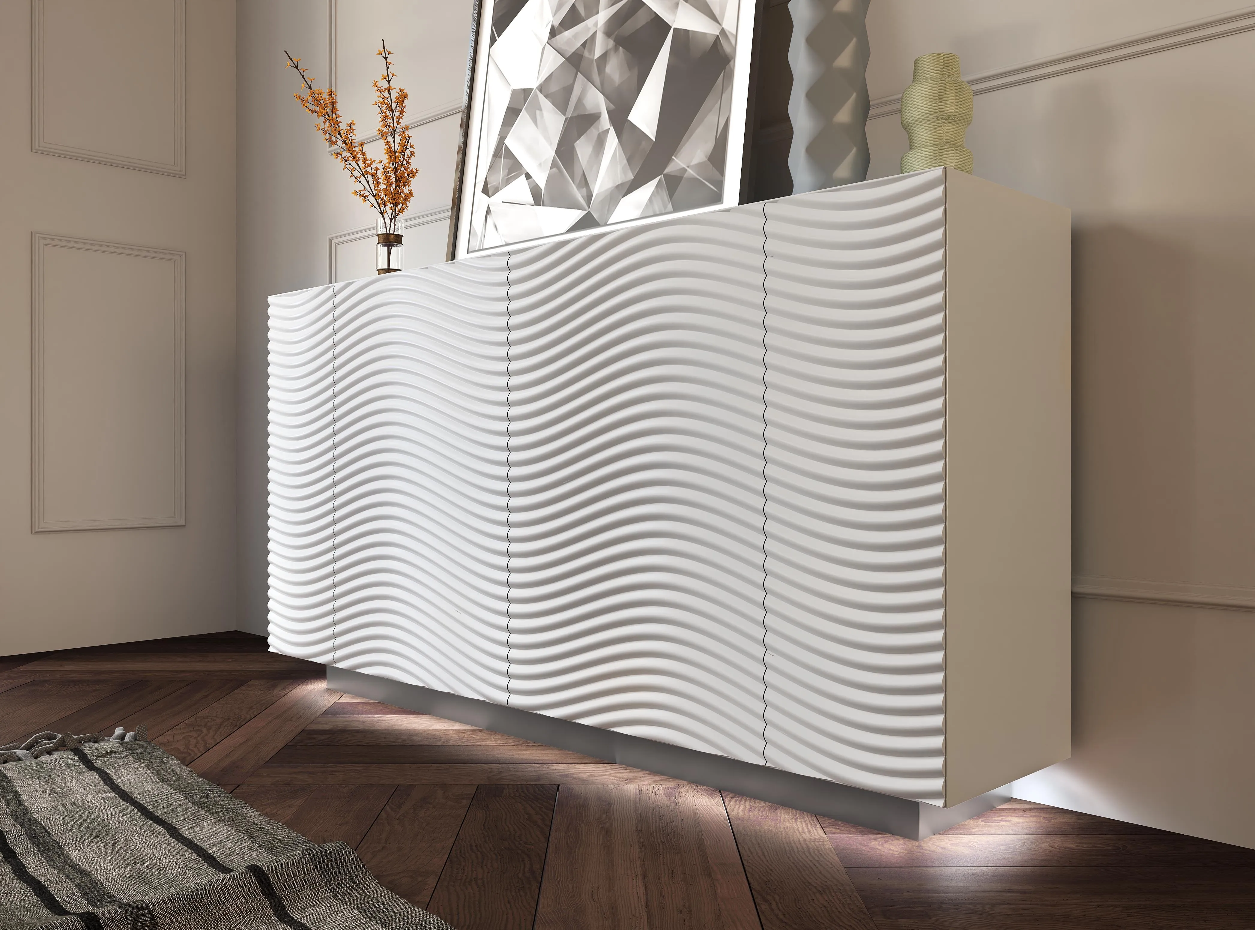 Wave Dining White Set