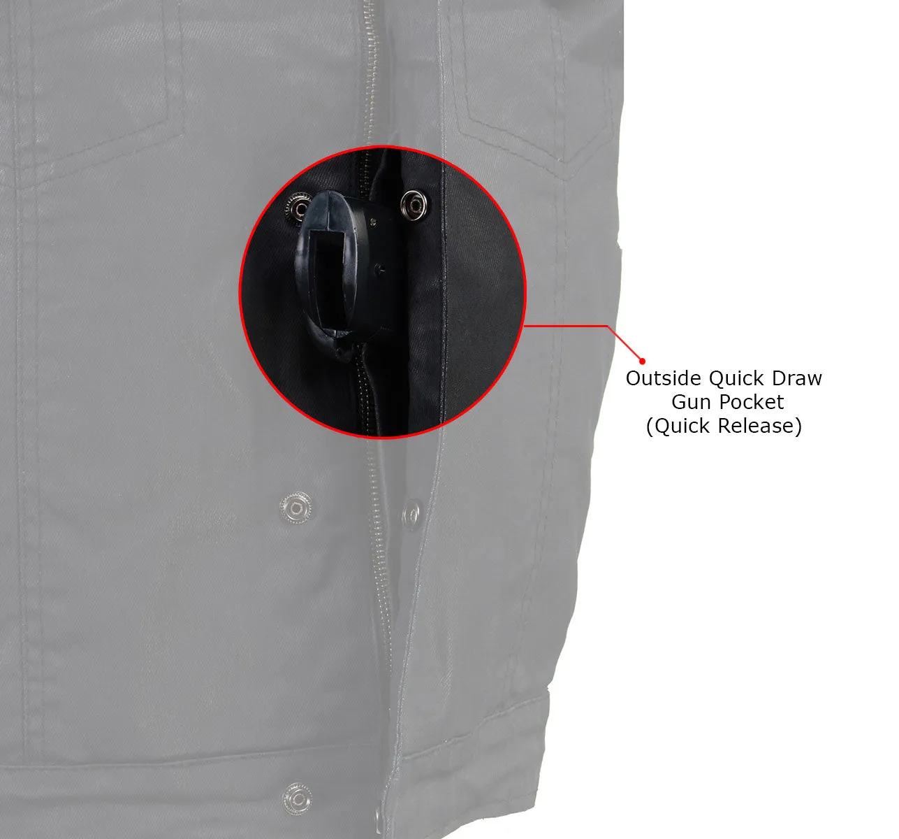 WAX MDM3025 Mens Black Waxy Coated Denim Club Style Vest