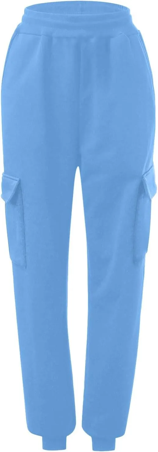 Womens Linen Summer Trendy Palazzo Lounge Pants High Waist Straight Slim-Fit Trouser Trendy